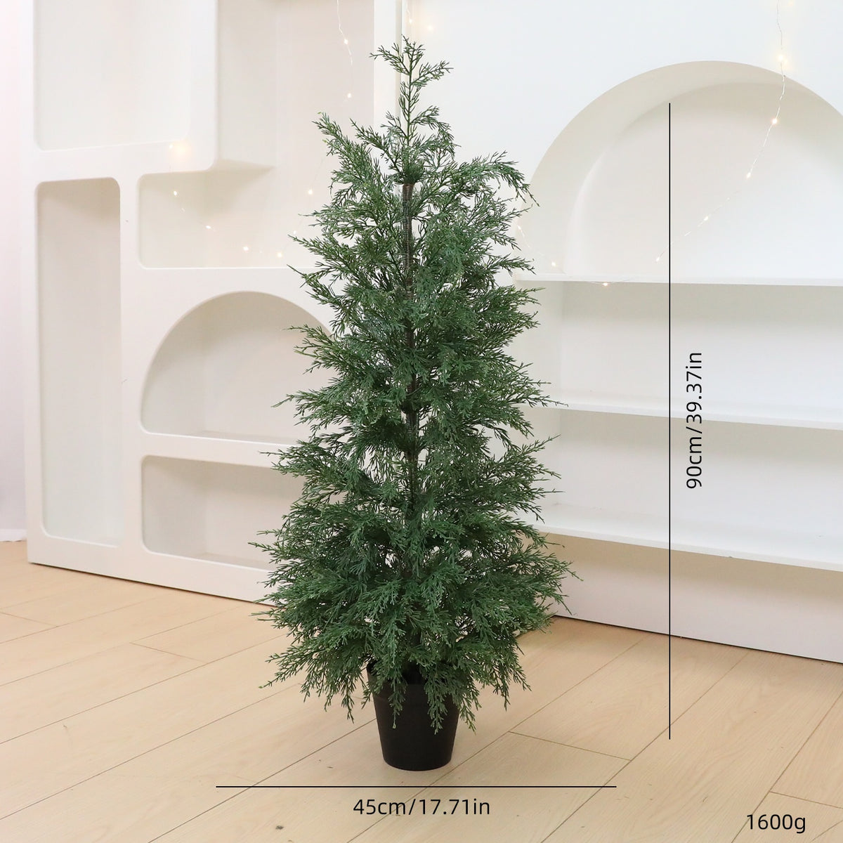 Faux Cedar Tabletop Christmas Tree Decor 70/90CM Indoor Outdoor Holiday Decoration
