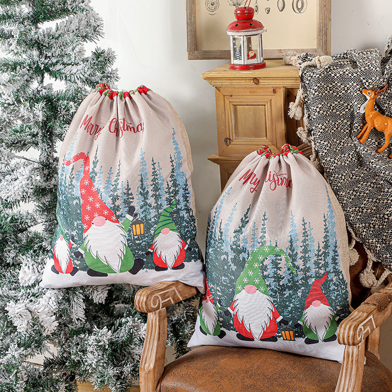 Christmas gift bag, Santa Claus gift bag, Christmas drawstring, children's holiday gift bag
