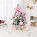 Mini Christmas Tree Decoration for Store Window Display, Artificial Pink Cedar