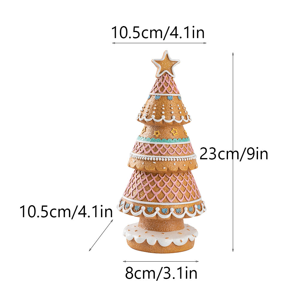 Gingerbread Christmas Tree Desktop Decoration Home Living Room