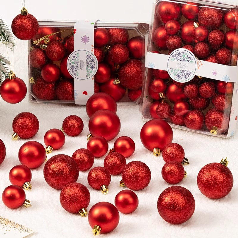 Christmas 3/4/5CM Christmas Ball Decoration Pendant 42pcs