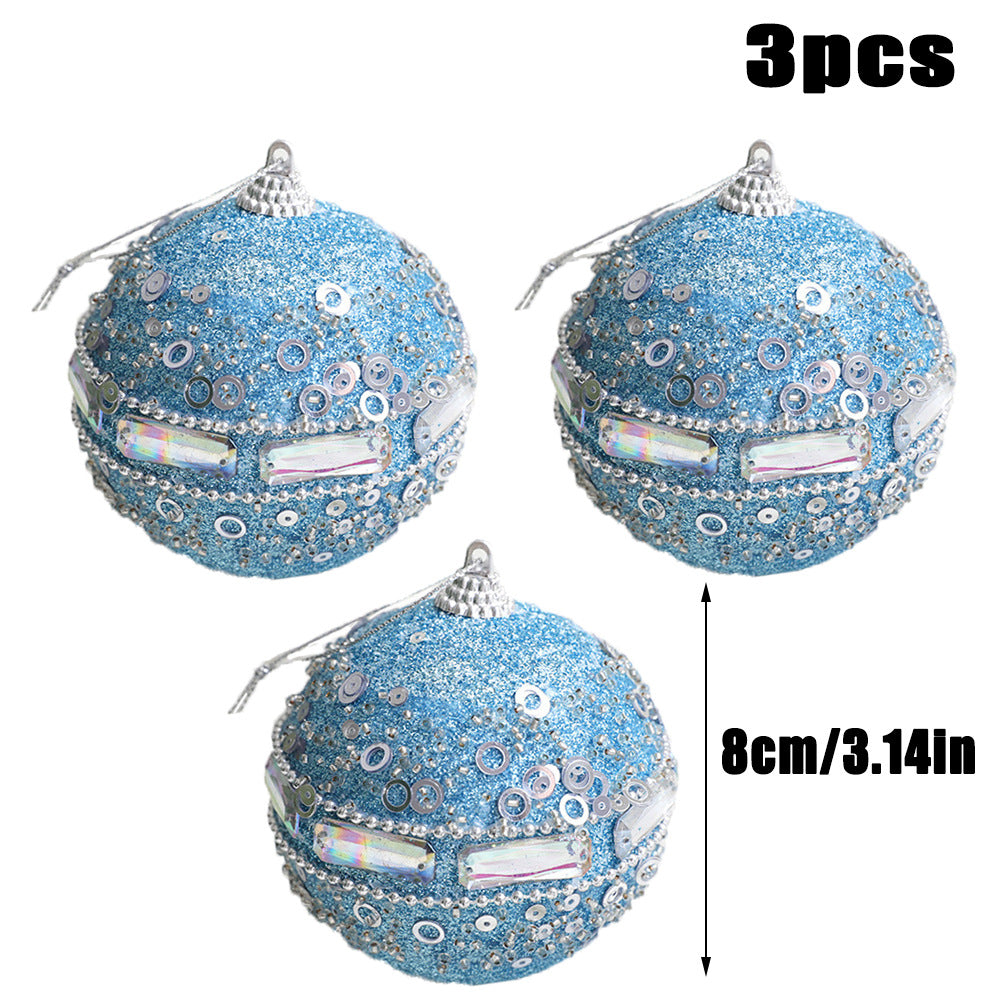 Star blue foam ball Christmas ball decoration \ 8cm decoration accessories